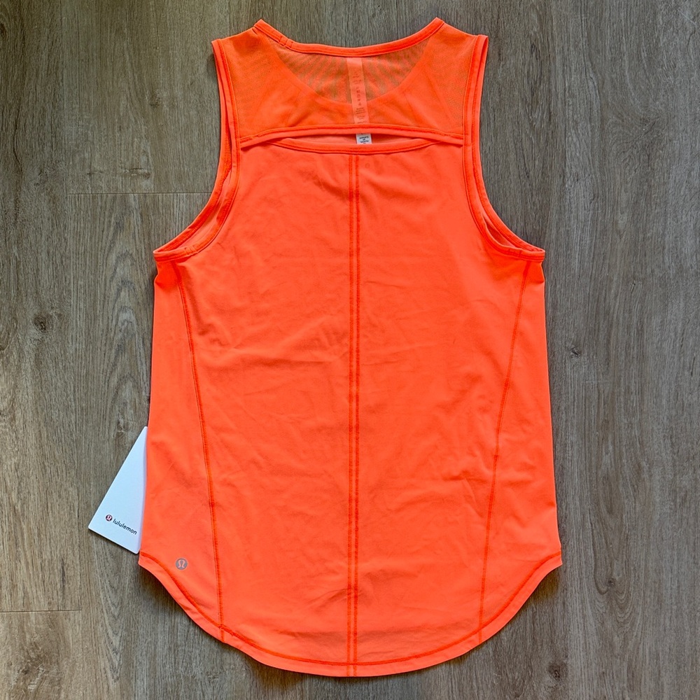 LULULEMON Sculpt Tank NWT Bright Orange Size 6 - Picture 4 of 5